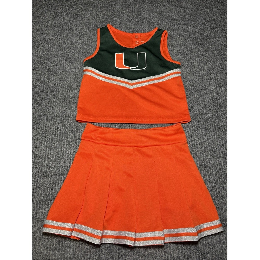 University Of Miami Hurricanes Toddler Cheer Set Size 5t
